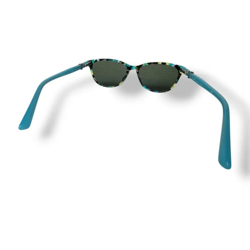 Nicole Miller Arden CG C02 Eyeglass Frames Tortoise Teal 52-15-138 Cat Eye Glam